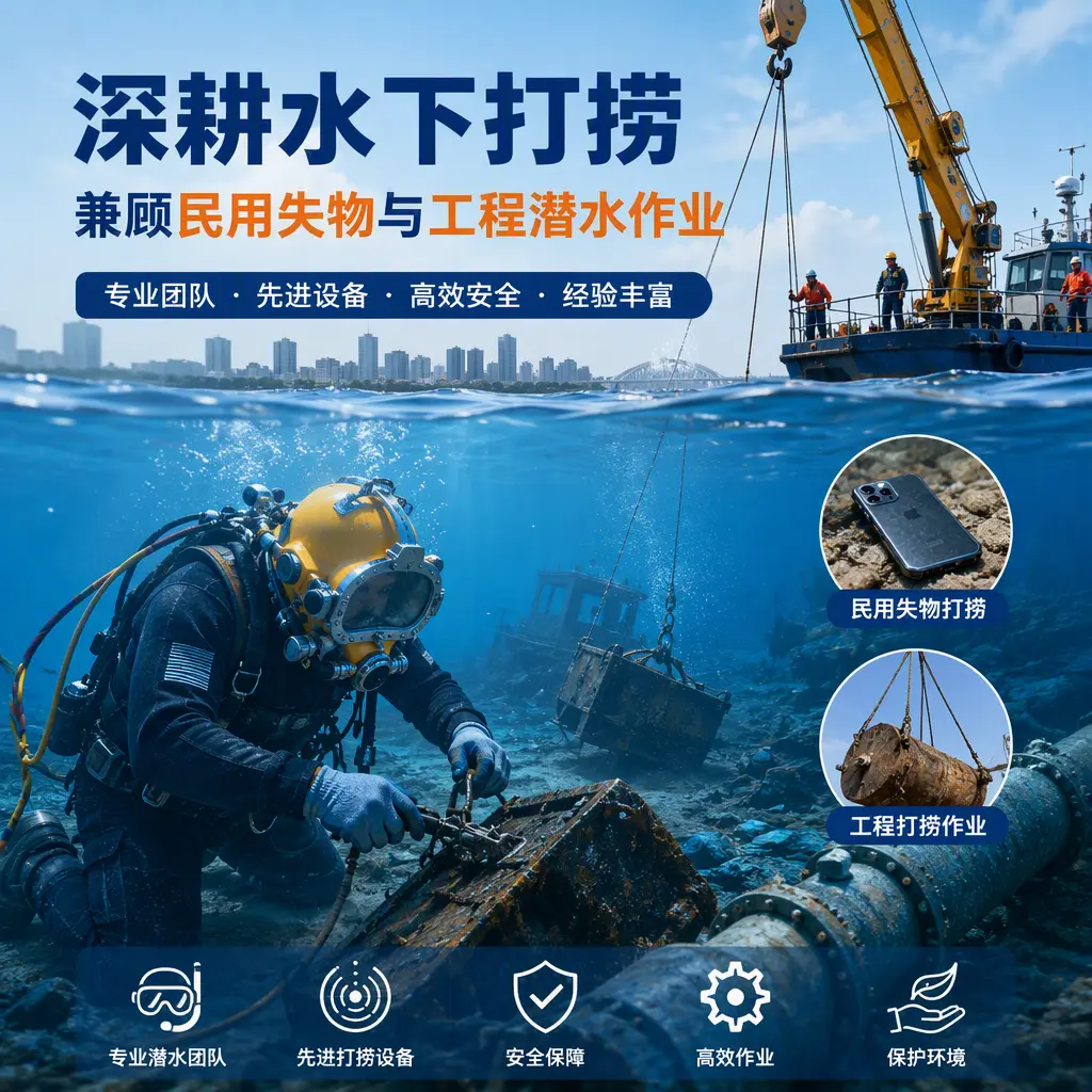 深耕水下打捞，兼顾民用失物与工程潜水作业漯河
