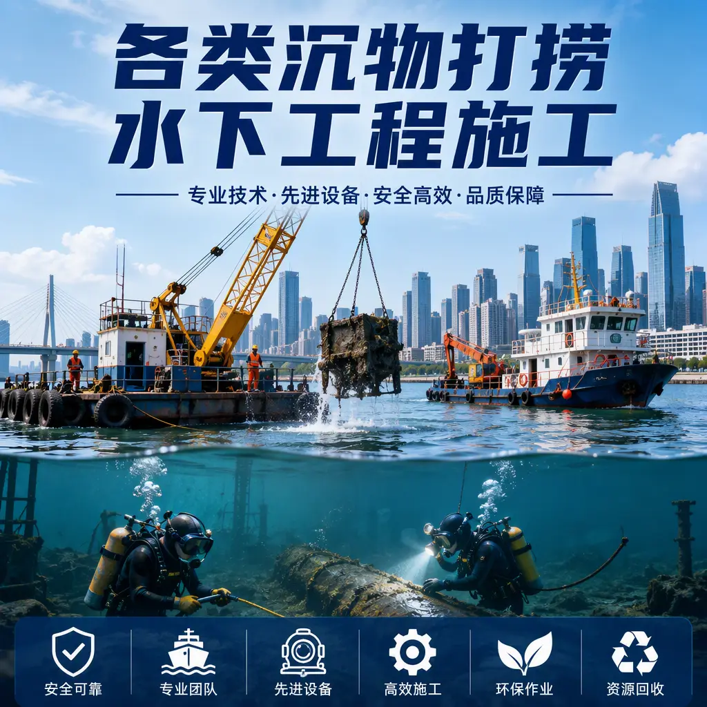 漯河各类沉物打捞，水下工程施工